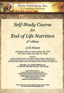 End of Life Nutrition 